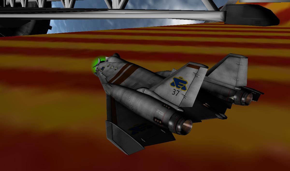 Just a little something I'm working on, inspired by my work on the EAS Cortez.  An Earth Alliance skin for the XR2 Ravenstar