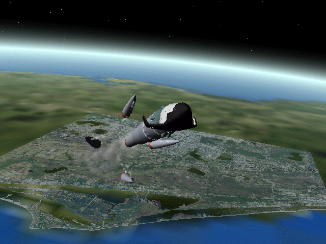Kliper/Soyuz-3 launch - 1st stage jett.