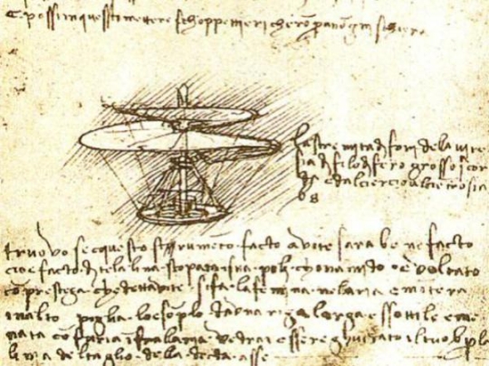 Leonardo Da Vinci's air screw