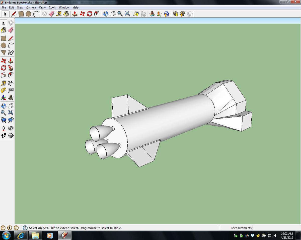 Liquid fuelled booster for the Eridanus Spaceplane for launches from the TX.