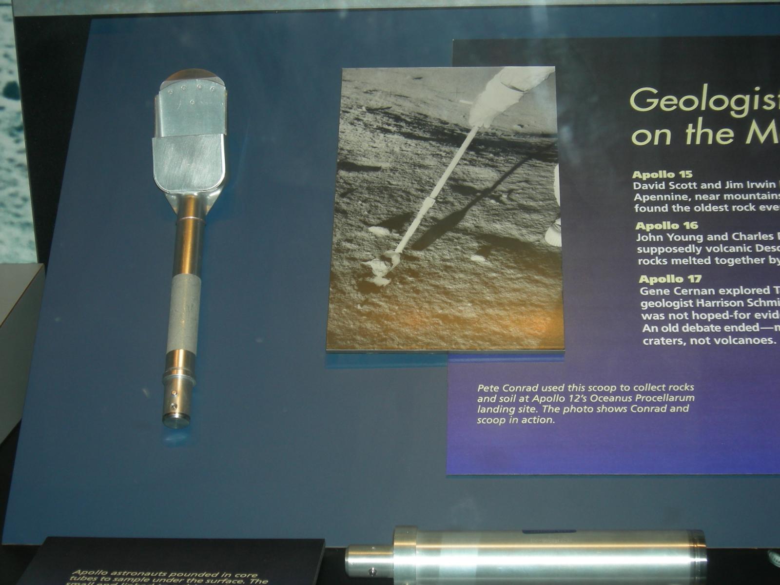 Lunar Scoop for collecting samples