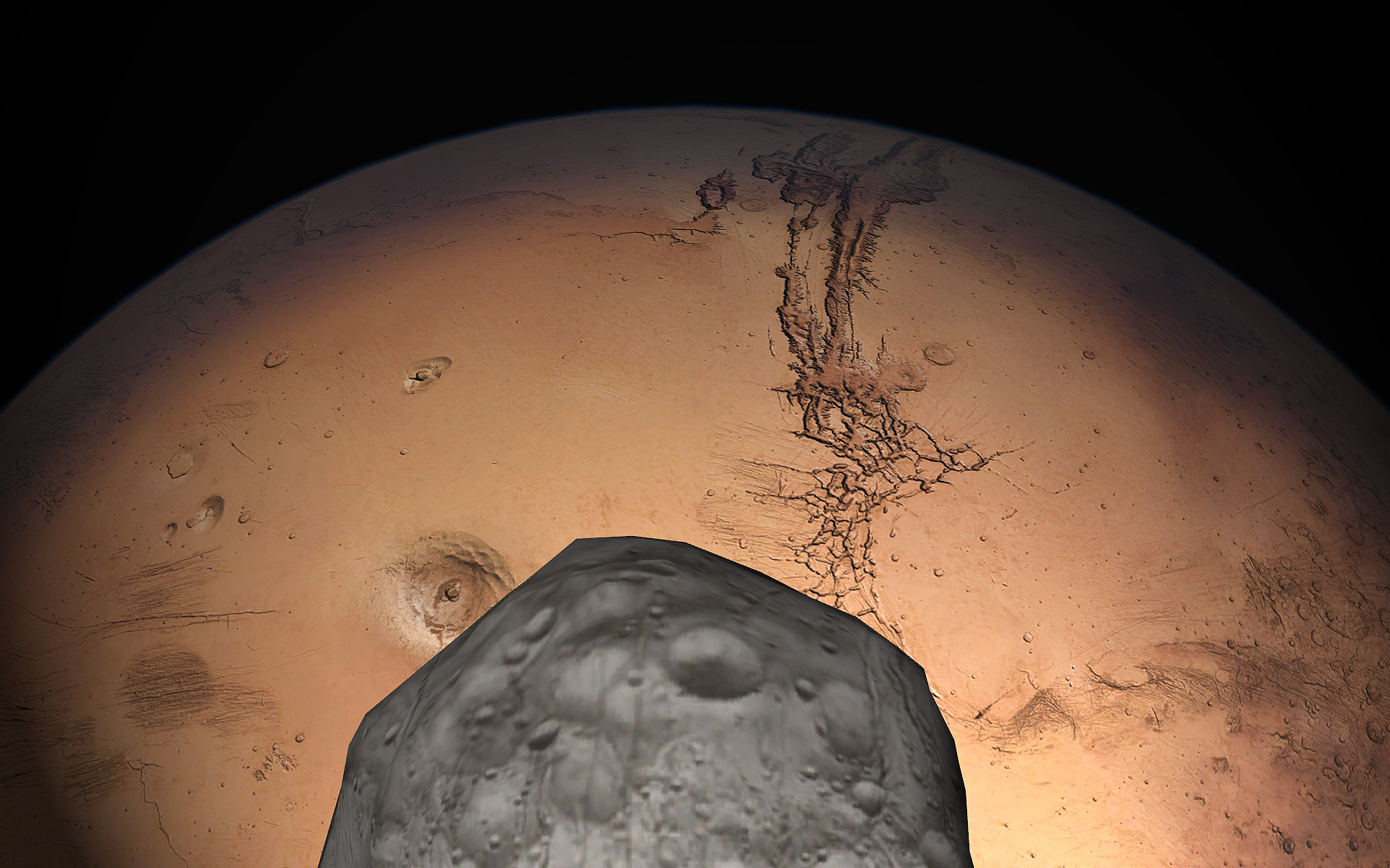 Mars and Phobos