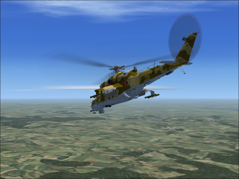 MIL Mi 24 in flight