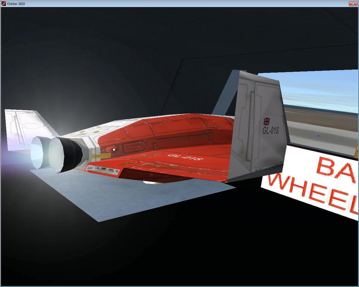 Missed it by THAT much...

Trying to fly a DG-S Mk IV though the XR-5 unloading bay at Wideawake International... Clipped a "WHEEL STOP" sign at about