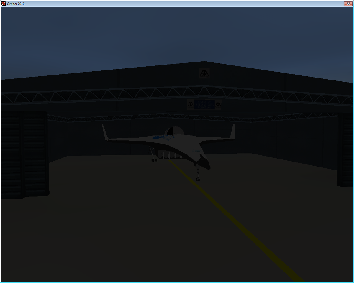 OFMM-P1: Resting in a hangar after the flight.