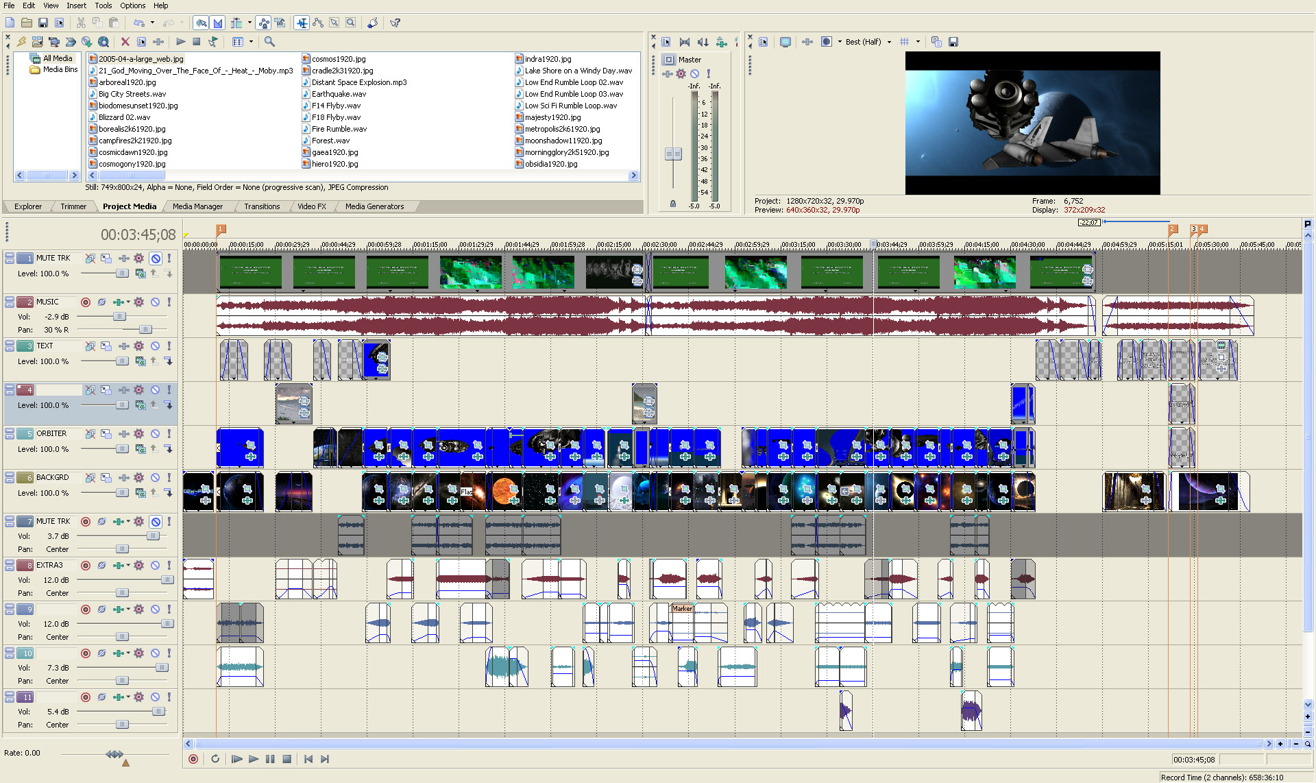 "Orbiter 2048" - Finished movie screen shot.