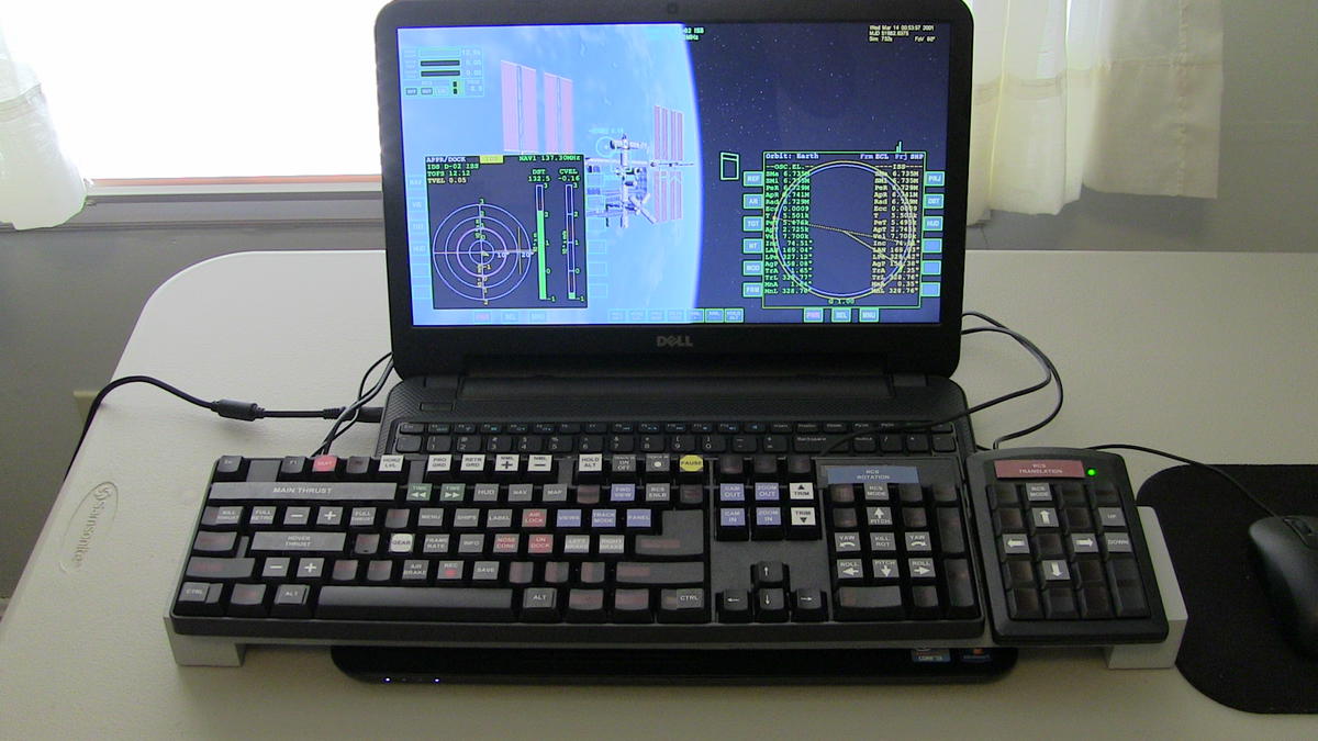 Orbiter Keyboard Modification Version 2.0 combined with a laptop.