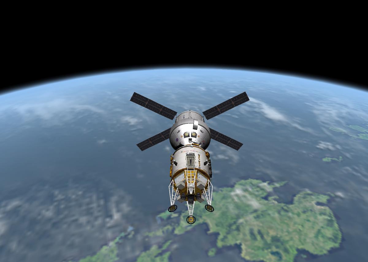 Orion MPCV and the MTV at Perigee.