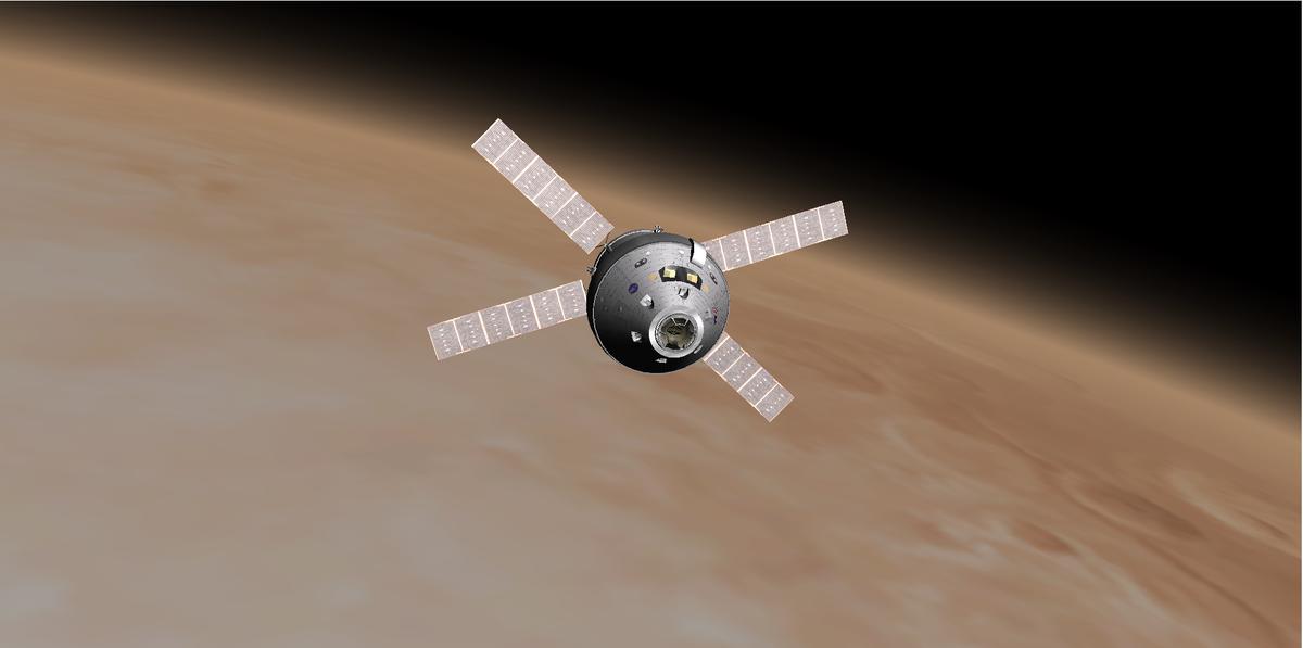 Orion MPCV in orbit.