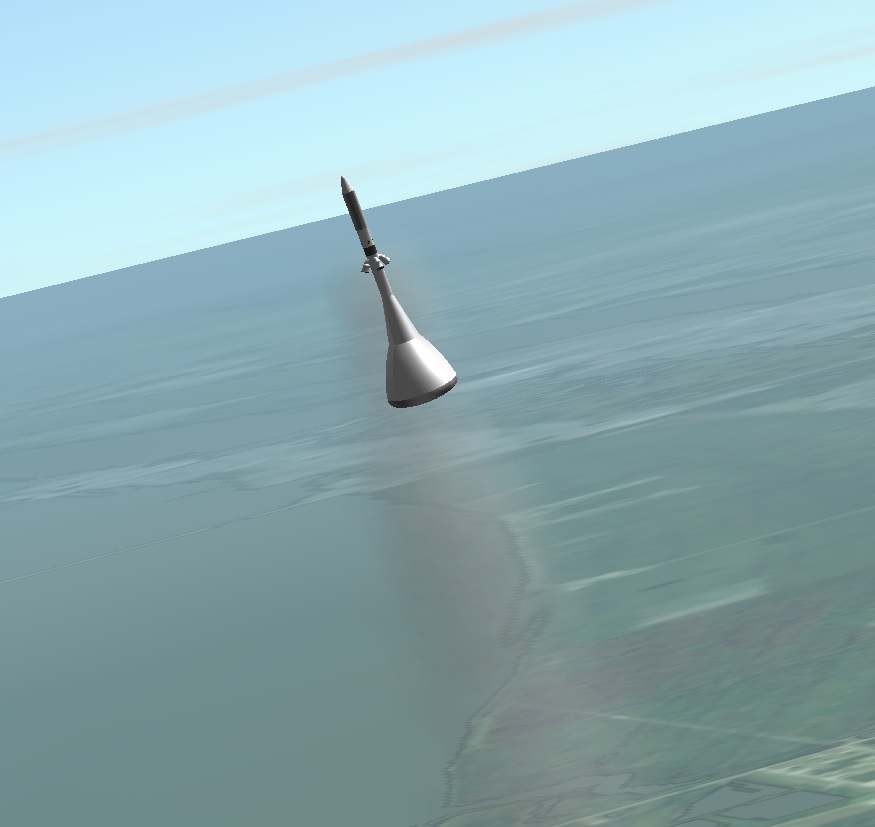 Orion pulled away from the SLS in the case of an abort sequence.