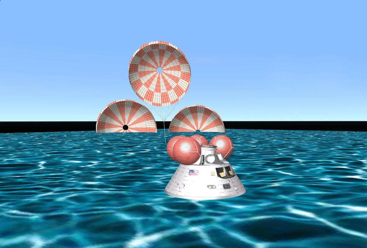 Orion splashdown