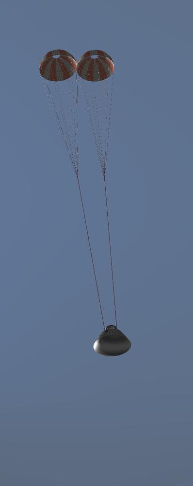 Orion with Drogue Chutes deployed