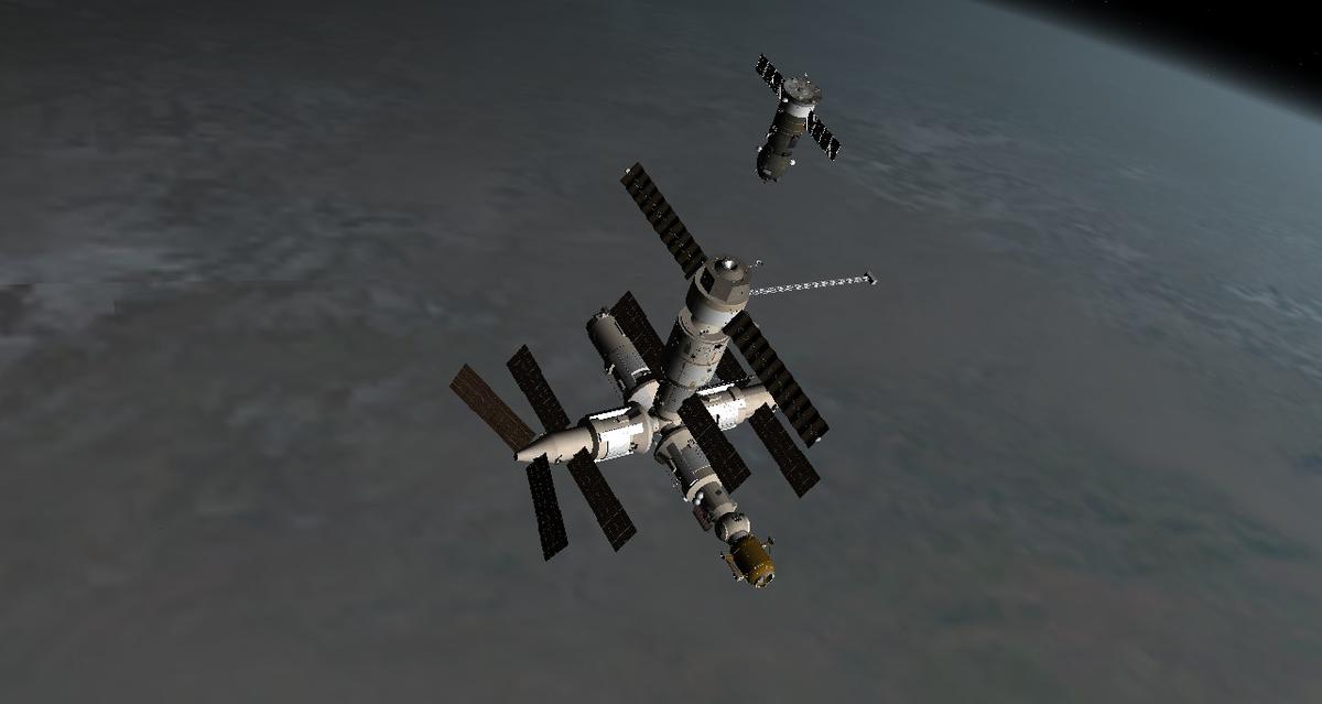 Progress M1 5 dock with MIR