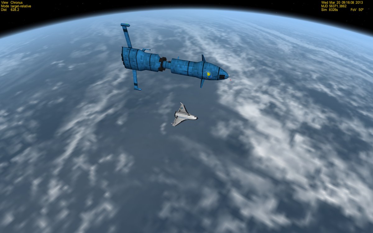 R-Bar arrival,  station-keeping at 600 feet.