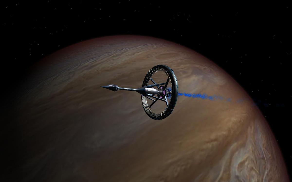 Radiance of the Stars braking for orbit around Jupiter (1)