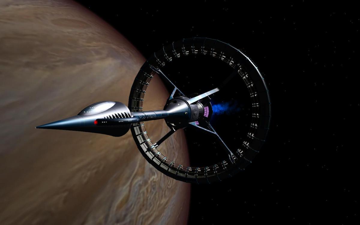 Radiance of the Stars braking for orbit around Jupiter (2)