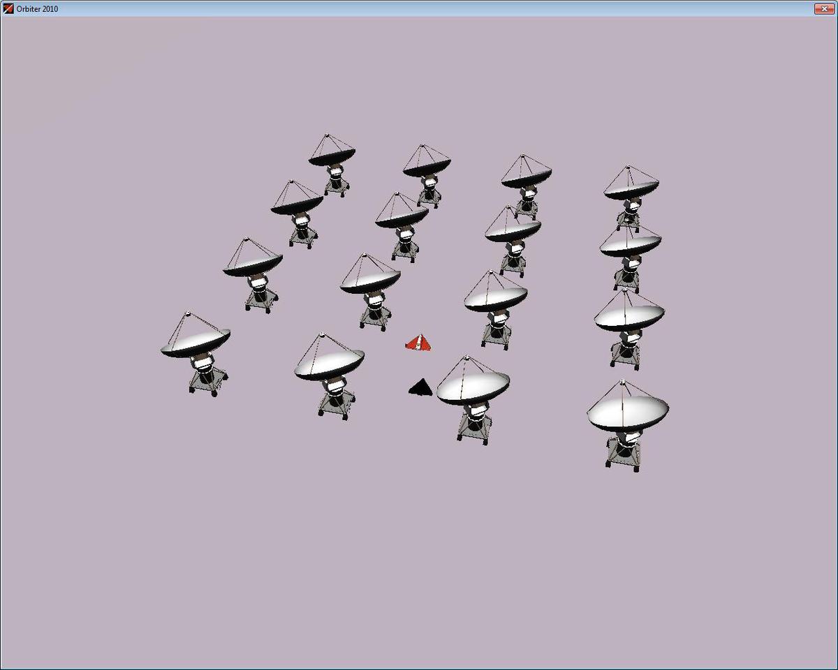 Radio telescope array at my new Larson Radio Astronomy Facility on the far side of the Moon. Still WIP, and subject to change as my goals and aims for