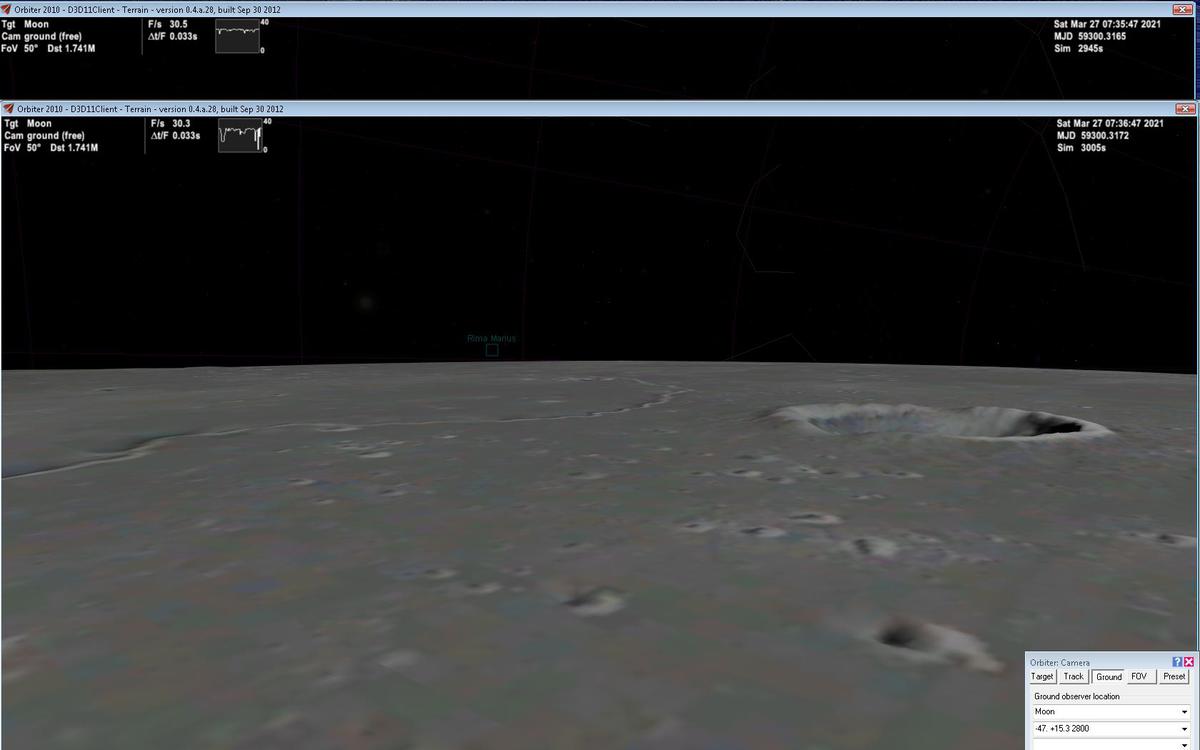 Rima Marius, D3D11 expiramental terrain