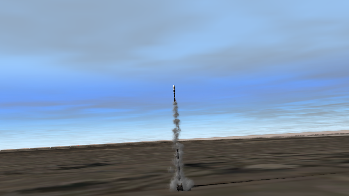 RS-24 launching from mobile launcher.