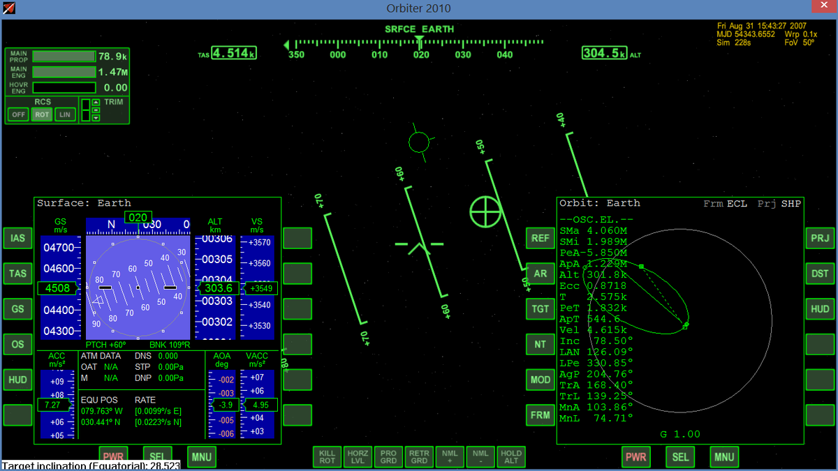 second stage flight