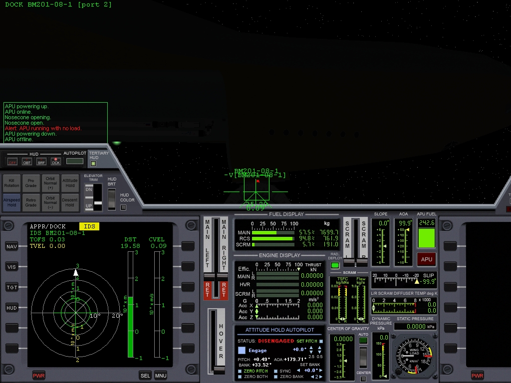 Shortly Before Docking