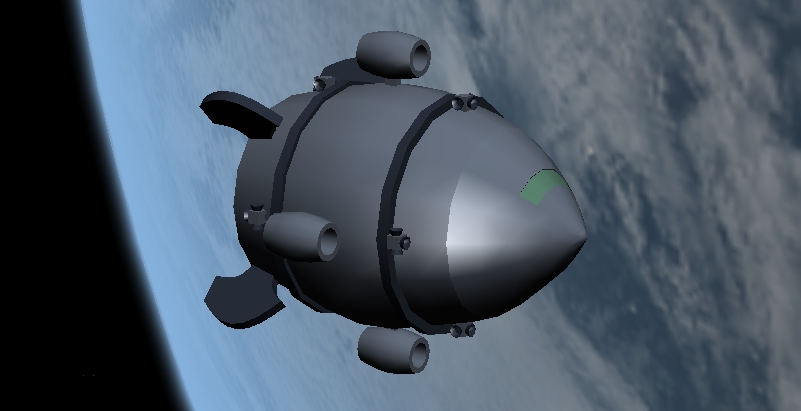 Skyboat in Earth orbit.
(Basic model by Robsoie, details added by me)