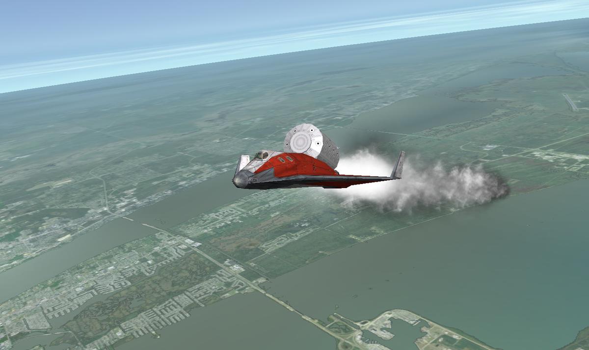 Stock DG headed into orbit with a huge keg...er...MPLM.