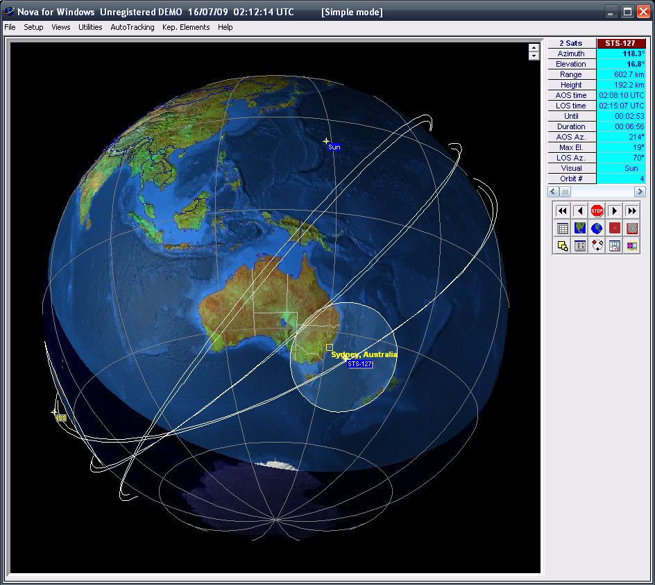 STS 127 tracking 20090716