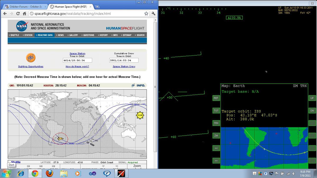 STS 135 Realtime, using David413's FD2 Realtime Scenario, here:
http://www.orbiter-forum.com/showthread.php?t=23263