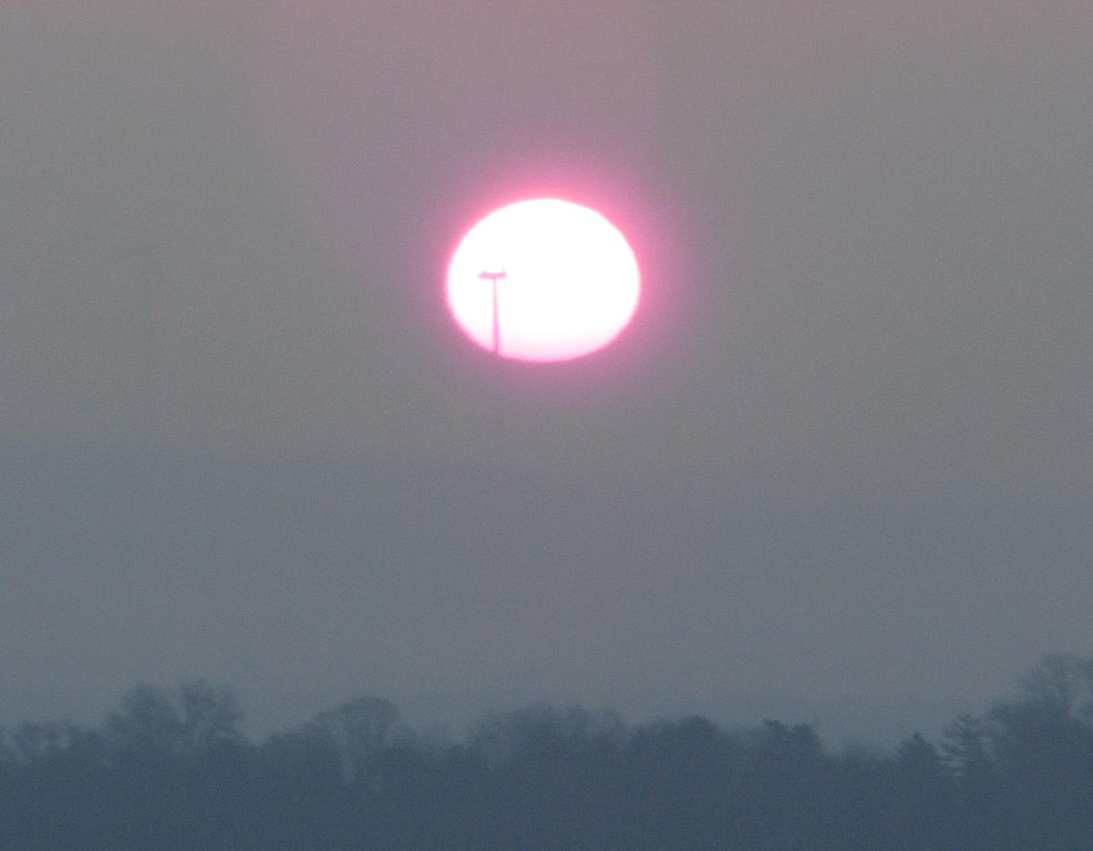 Sunrise with wind generator