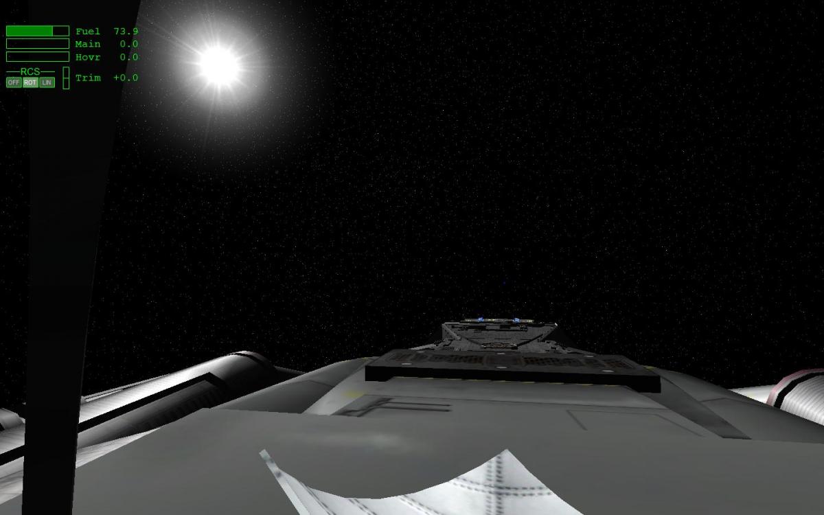 The blue giant Wejavu from astrogation dome on Galactica