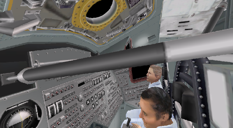 the inside of the service module