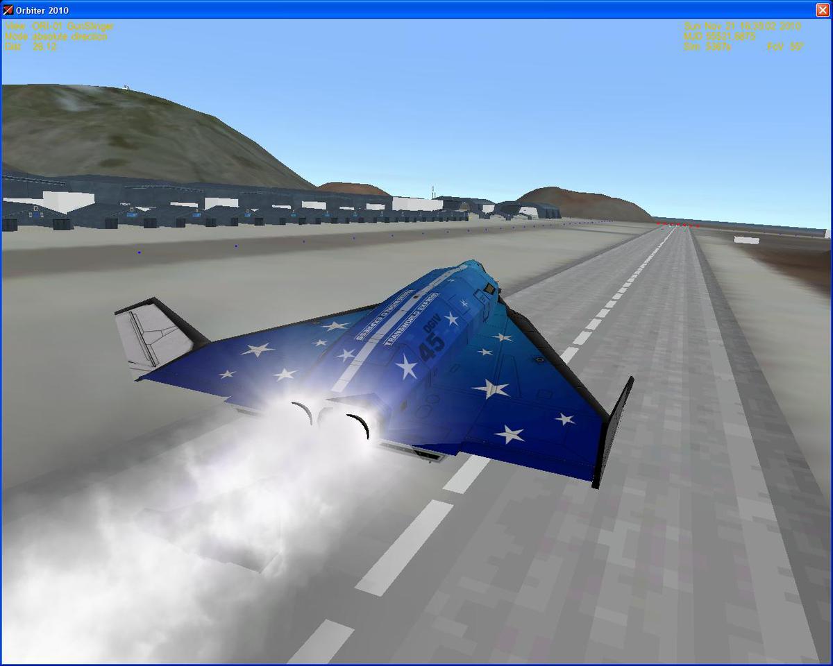 The ORI-01 Vessel taking off from Ascension Island.