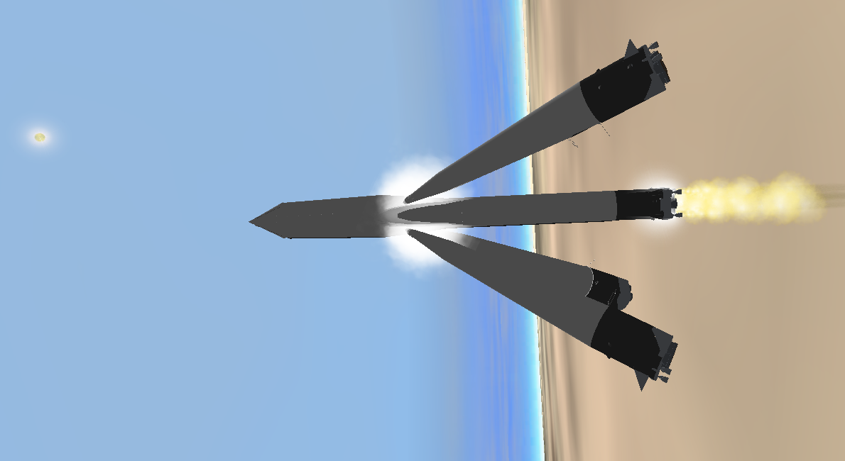 the R 7 with it's real interesting booster seperation