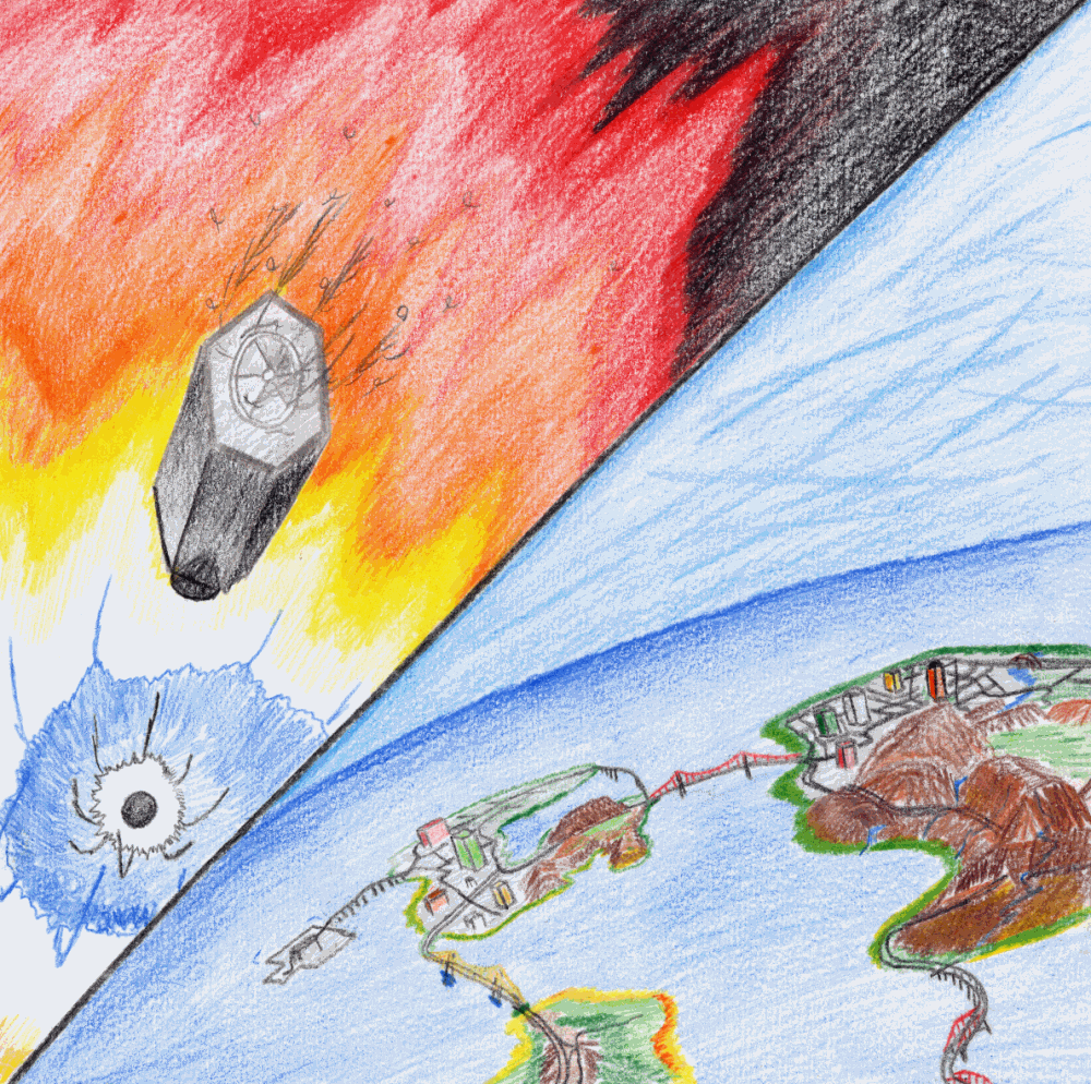 The Upper Left Panel is a fictional satellite spacecraft known in the story as Deep Space One. It was launched in 2071 under the Sodid Star Exploratio
