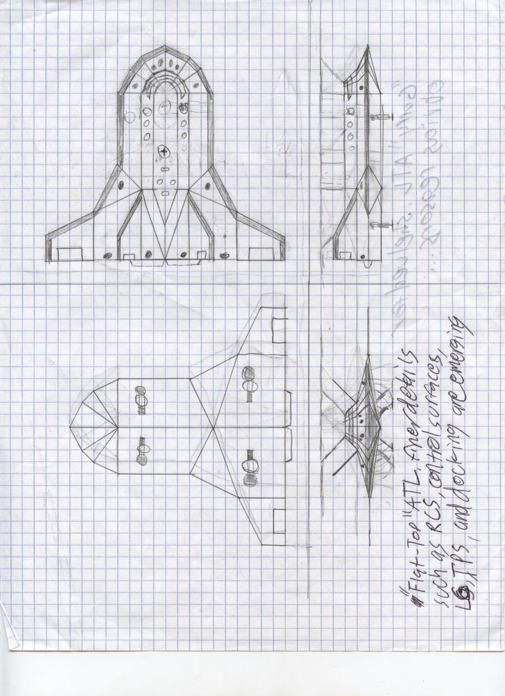 Third generation of my ATL design. Finer details such as docking ports, RCS, retro engines, and a more robust landing gear system have arrived.