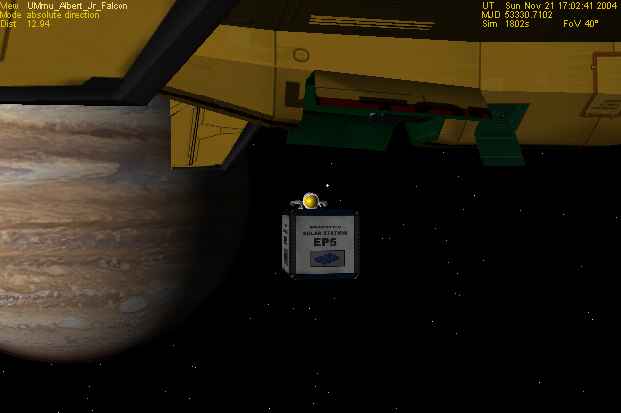 Transferring cargo to the DGIV.