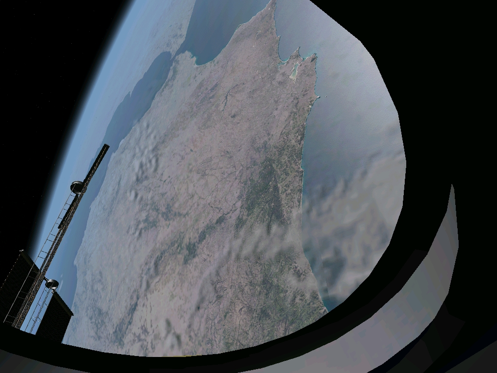 View of Lisbon, and Algarve region in the south of Portugal, from the ISS's Cupola module. Gibraltar Straight in the background, and of course, Spain 
