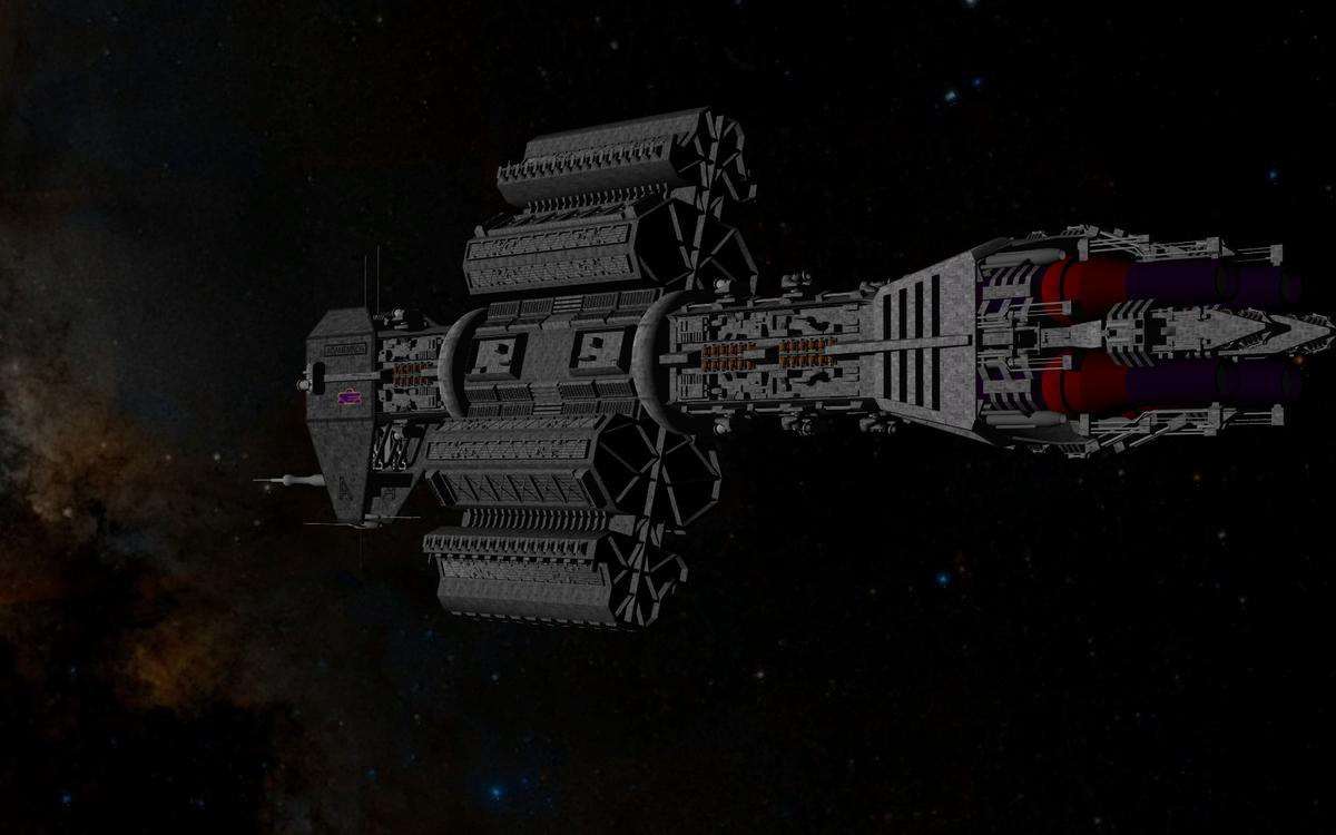 Work has begun on visual improvements to the mesh.  Engine exterior material properties have been edited to make them look more dark.  The same has be