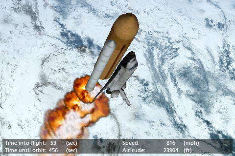 X-Plane Space Shuttle on the iPhone -
Ascent.
