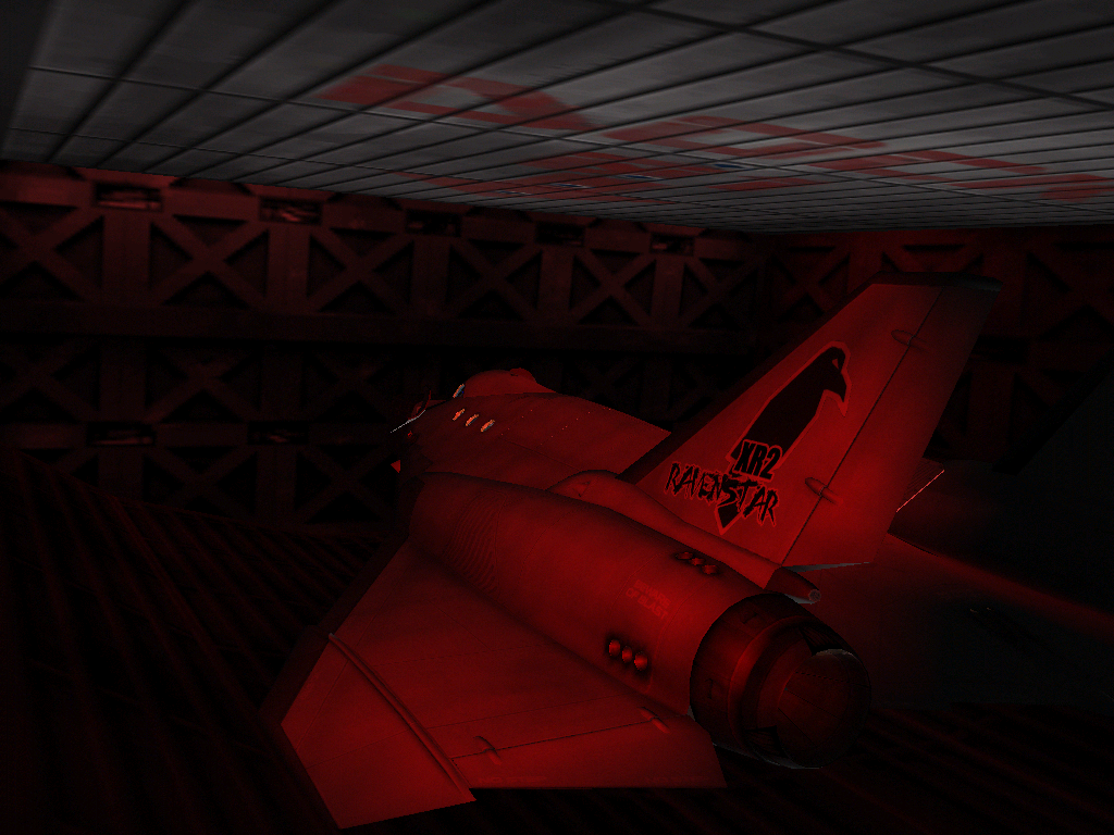 XR2 in Arrow Docking Bay, Red Spotlight