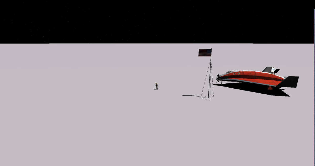 YES!  After months and months of practice and failures, my delta glider has touched down on the Moon's surface after a long journey.  The most rewardi