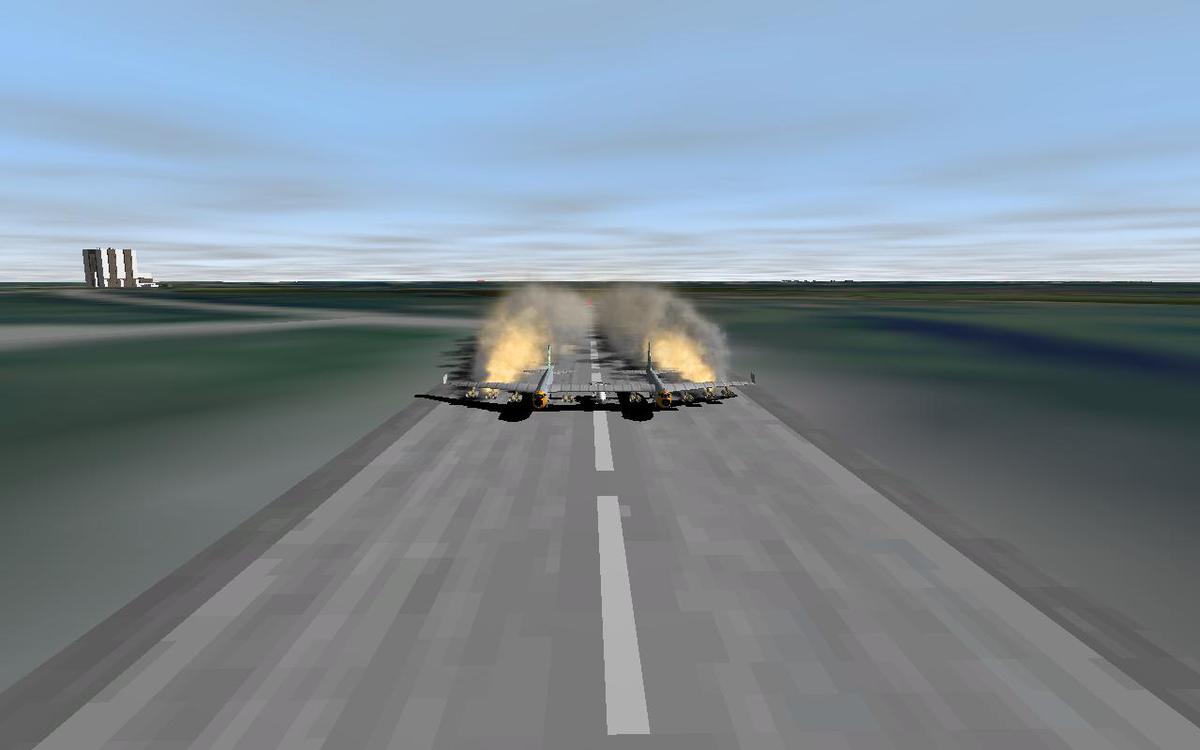 ztc-Catamaran with X 37 JATO launch (Velcro Rockets).